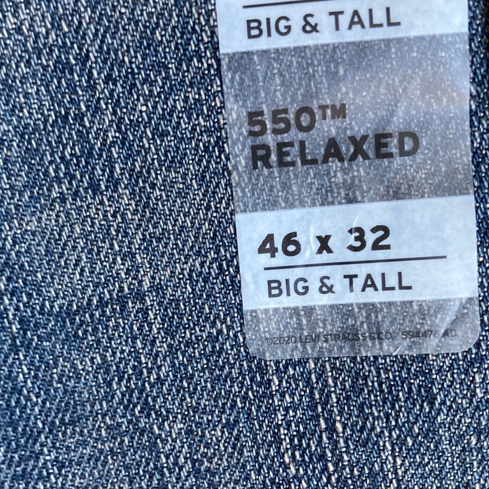 Levi’s 550 relaxed jean loose through thigh tapered leg cotton 46 X 32 - Picture 14 of 17